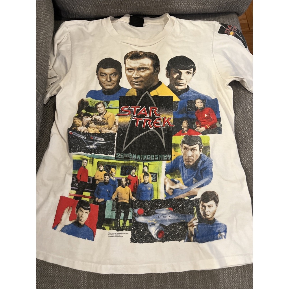 Vintage 1991 Star Trek 25th Anniversary Short Sleeve Single Stitch T Shirt M